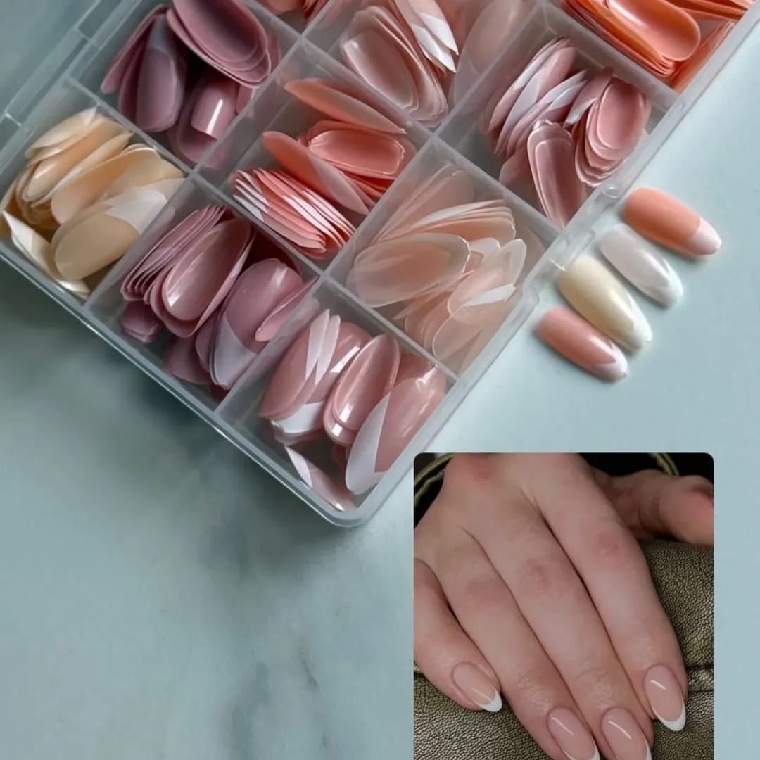 💅 144-Piece Multicolor False Nails Box | Stylish Press-On Nails for Fashion & Nail Art